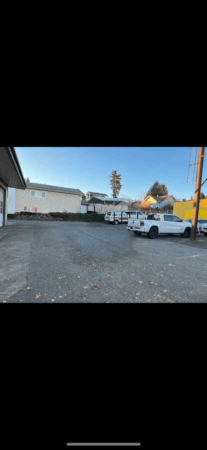 Empty lot next to a business